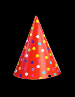 Red Party Hatwith Polka Dots PNG image with transparent background