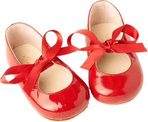 Red Patent Leather Childrens Shoes PNG Image