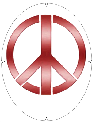 Red Peace Symbol Transparent Background PNG Image