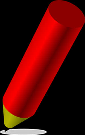 Red Pencil Drawing Illustration PNG with transparent background