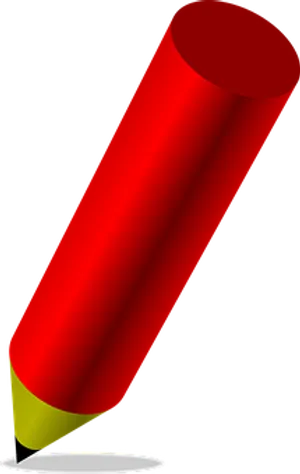Red Pencil Drawing Illustration PNG Image