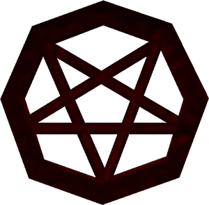 Red Pentagram Dark Background PNG Image