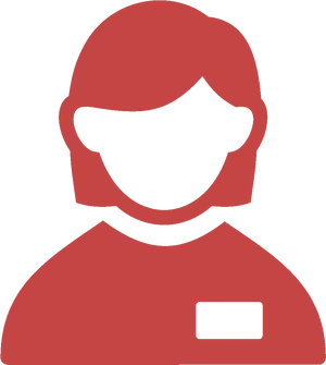 Red People Icon Graphic PNG Image