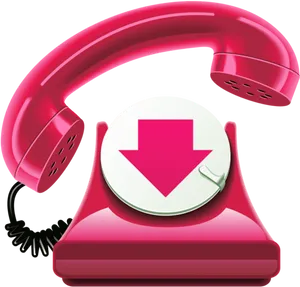 Red Phone Download Icon PNG Image