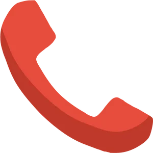 Red Phone Icon Graphic PNG Image