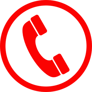 Red Phone Icon Graphic PNG Image