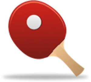 Red Ping Pong Paddle PNG Image