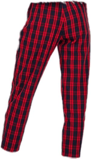 Red Plaid Pants Isolated PNG with transparent background