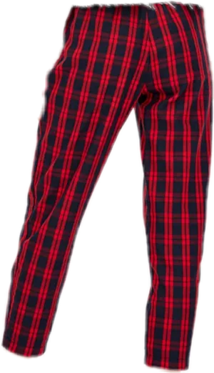 Red Plaid Pants Isolated PNG Image