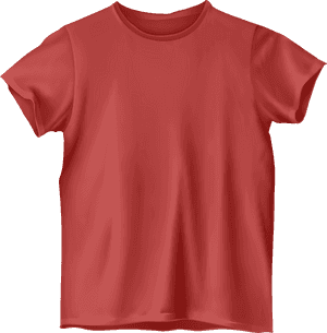 Red Plain T Shirt Mockup PNG image with transparent background