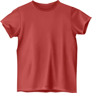 Red Plain T Shirt Mockup PNG Image