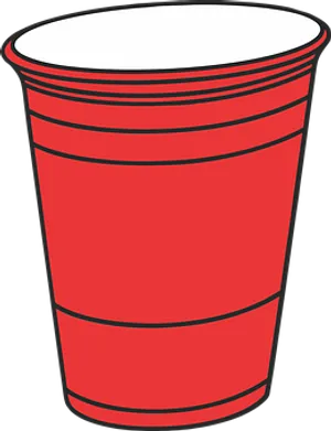Red Plastic Cup Vector PNG Image