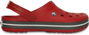 Red Platform Crocs Shoe PNG Image