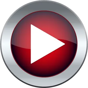 Red Play Button Icon PNG Image