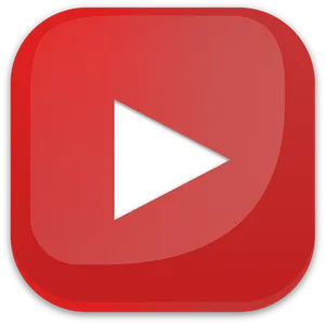 Red Play Button Icon PNG Image