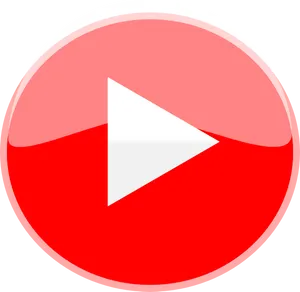 Red Play Button Icon PNG Image