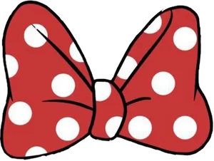 Red Polka Dotted Bow Clipart PNG Image