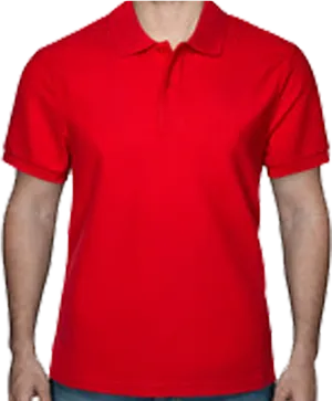 Red Polo Shirt Product Display PNG Image