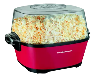 Red Popcorn Maker Fullof Popcorn PNG Image