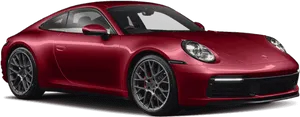 Red Porsche911 Carrera Side View PNG Image