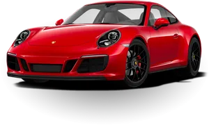 Red Porsche911 Carrera Side View PNG Image