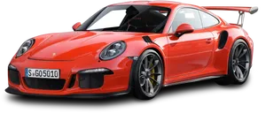 Red Porsche911 G T3 R S Side View PNG Image