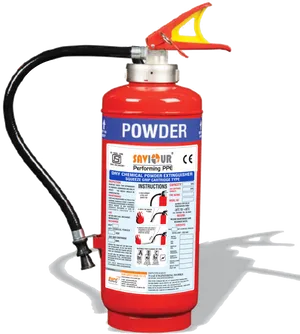 Red Powder Fire Extinguisher PNG Image