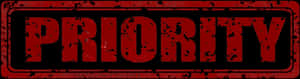 Red Priority Stamp PNG
