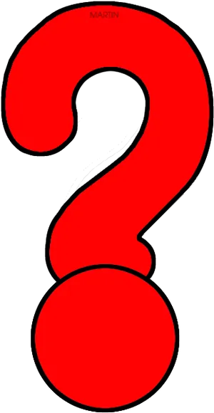 Red Question Mark Black Background PNG Image