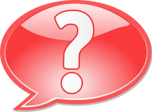 Red Question Mark Speech Bubble PNG Image