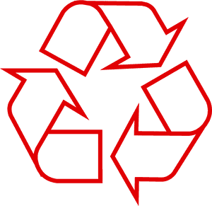 Recycling Symbol Icon Outline Red - Red Recycle Symbol, HD Png Download PNG