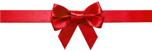 Red Ribbon Bowon Black Background PNG Image