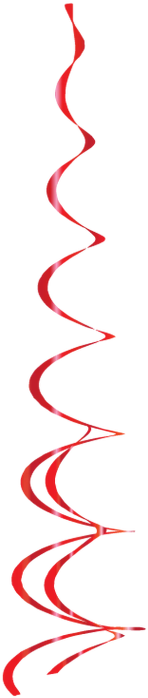 Red Ribbon Spiral Curve PNG Image