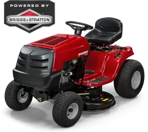 Red Riding Lawn Mower PNG Image