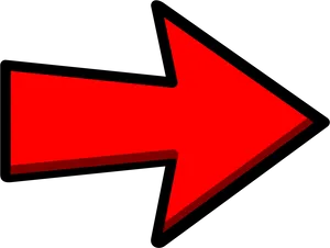 Red Right Arrow Graphic PNG Image