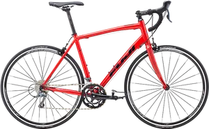 Red Road Bike Isolated PNG Image