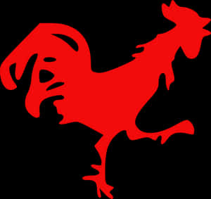 Red Rooster Silhouette PNG image with transparent background