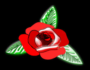 Red Rose Artwork PNG image with transparent background