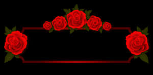 Red Rose Banner Design PNG image with transparent background