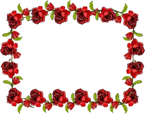 Red Rose Border Frame PNG Image