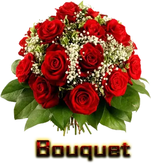 Red Rose Bouquet Floral Arrangement PNG Image