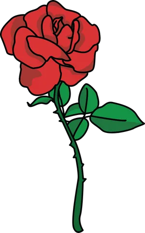 Red Rose Vector Art PNG Image