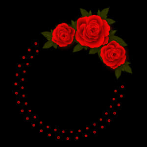 Red Roses Black Background PNG image with transparent background