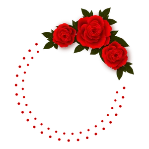 Red Roses Black Background PNG Image