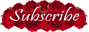 Red Roses Subscribe Button PNG Image