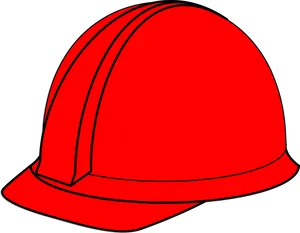 Red Safety Helmet Vector PNG Image