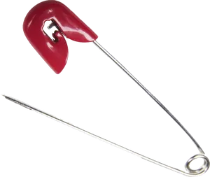 Red Safety Pin PNG Image