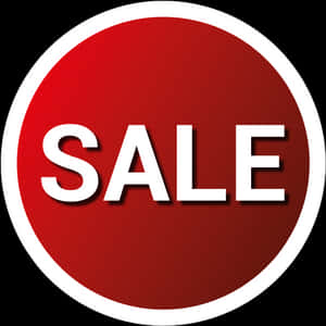 Red Sale Sign Circle PNG with transparent background