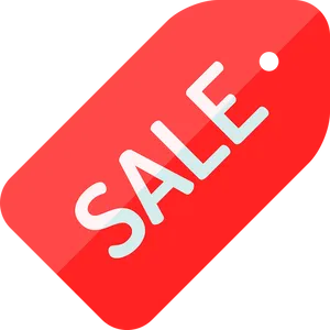 Red Sale Tag Vector PNG Image