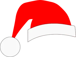 Red Santa Hat Cartoon Style.png PNG Image